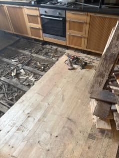 Ongoing floorboards restoration Annfield Flooring Services